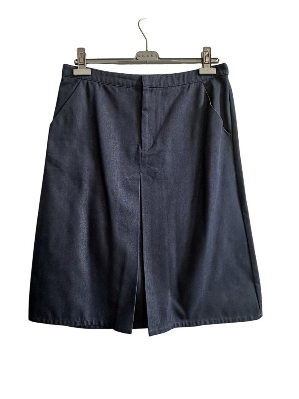 Vintage GAP Jeans Fall 2001 Denim A-Line Midi Skirt Dark Wash Size 10 Y2K
